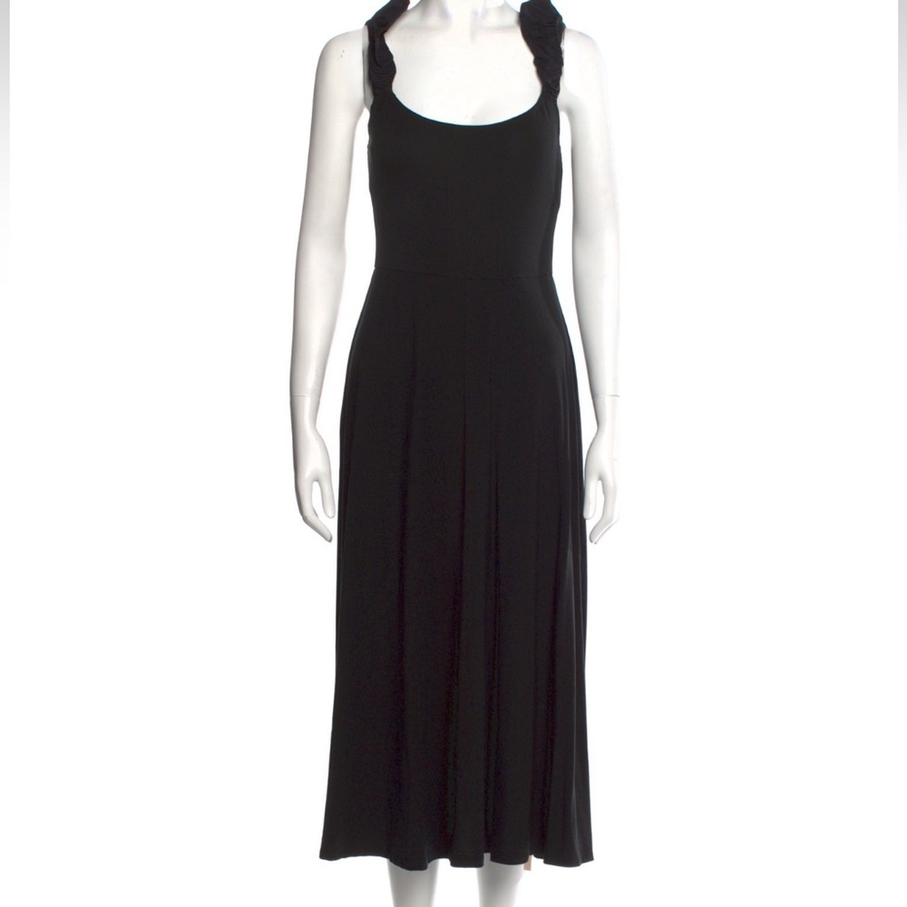 Reformation Teddy Knit Black Midi Dress